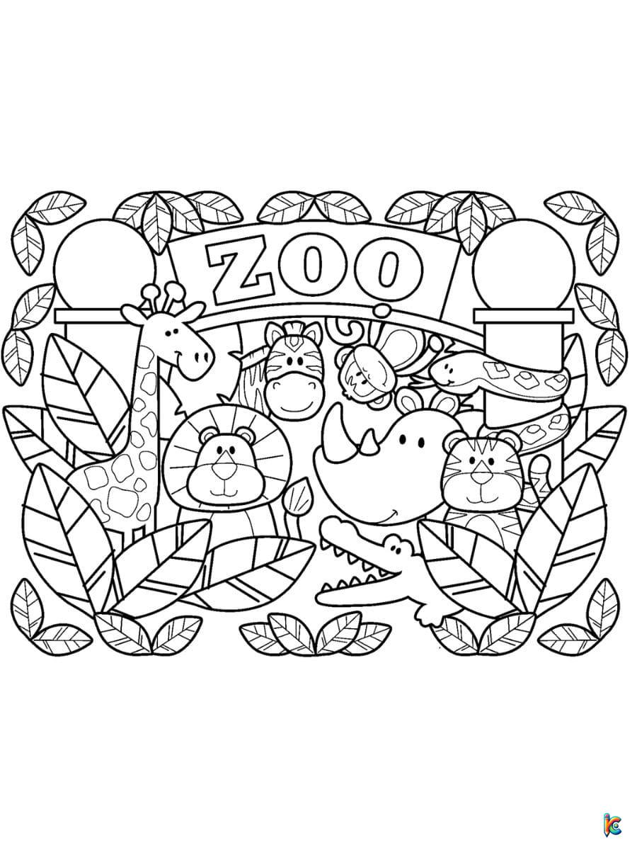 Zoo coloring pages â