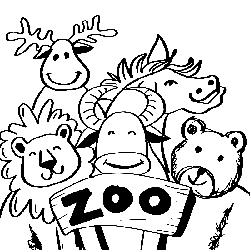 Zoo coloring pages printable for free download