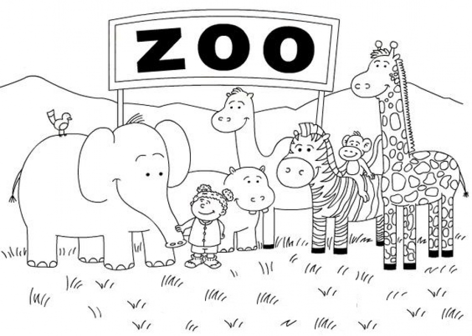 Get this zoo coloring pages free to print