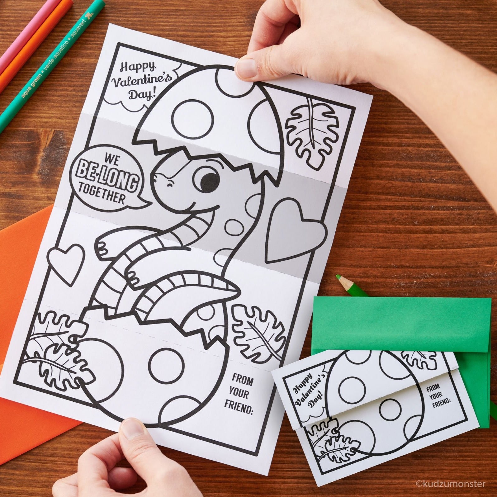 Longneck folding surprise coloring page â kudzu monster