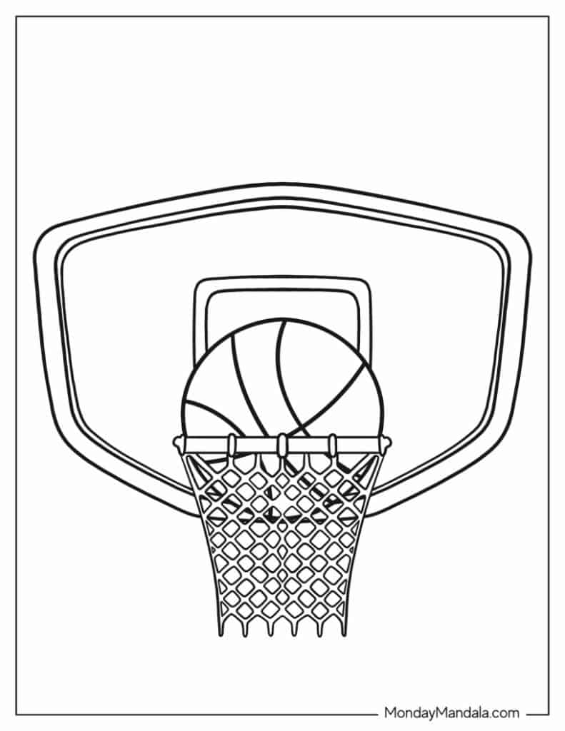 Nba basketball coloring pages free pdf printables