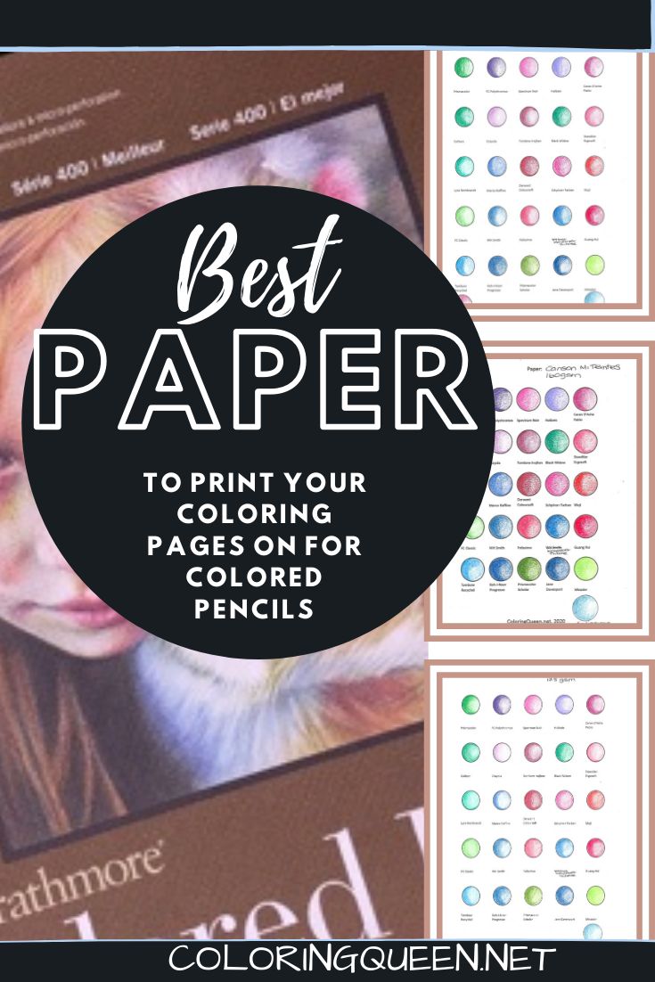 Best paper to prt colorg pages on for colored pencils