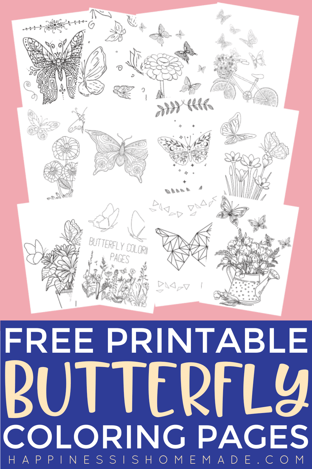 Free printable butterfly coloring pages