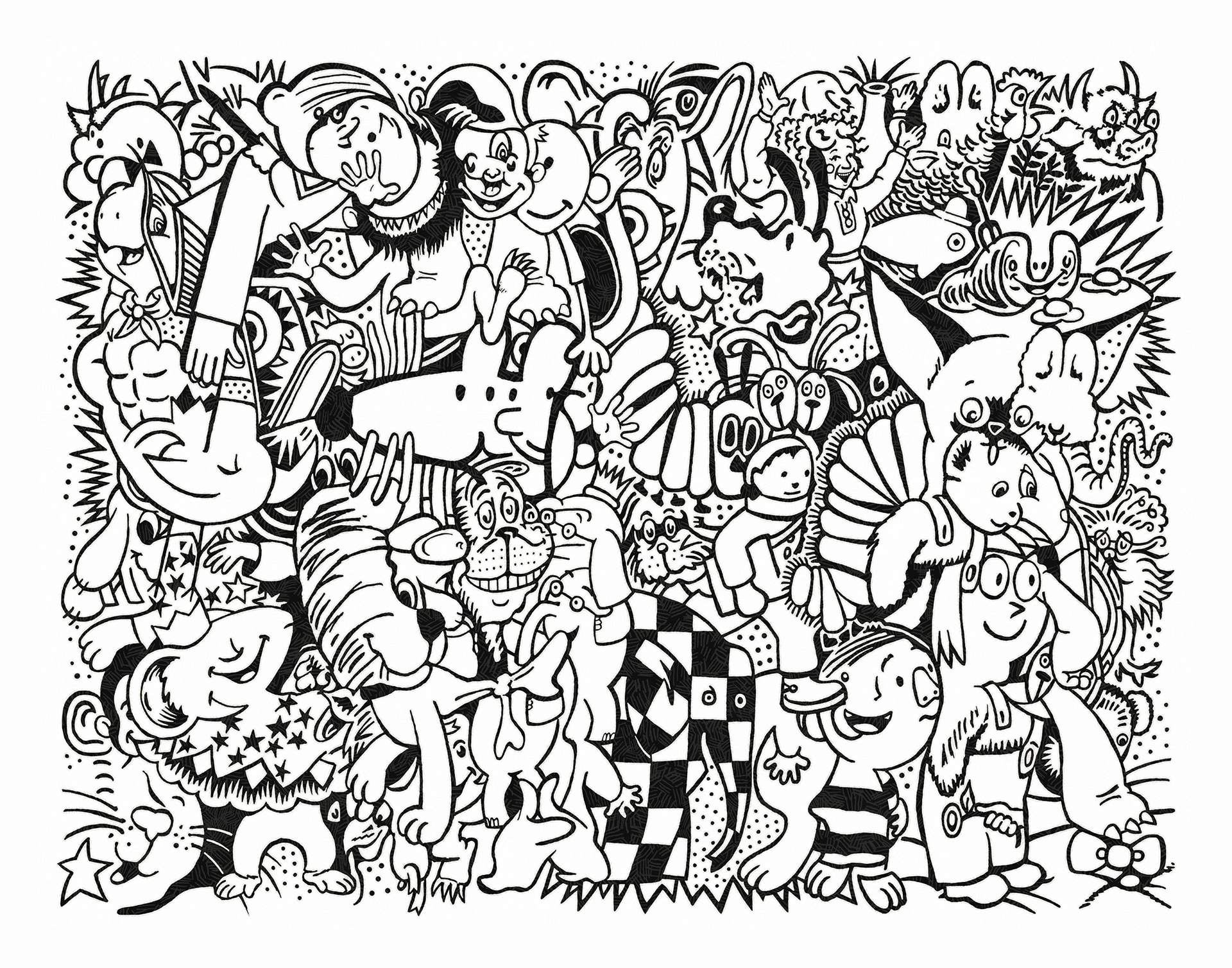 Coloring page for literacy four