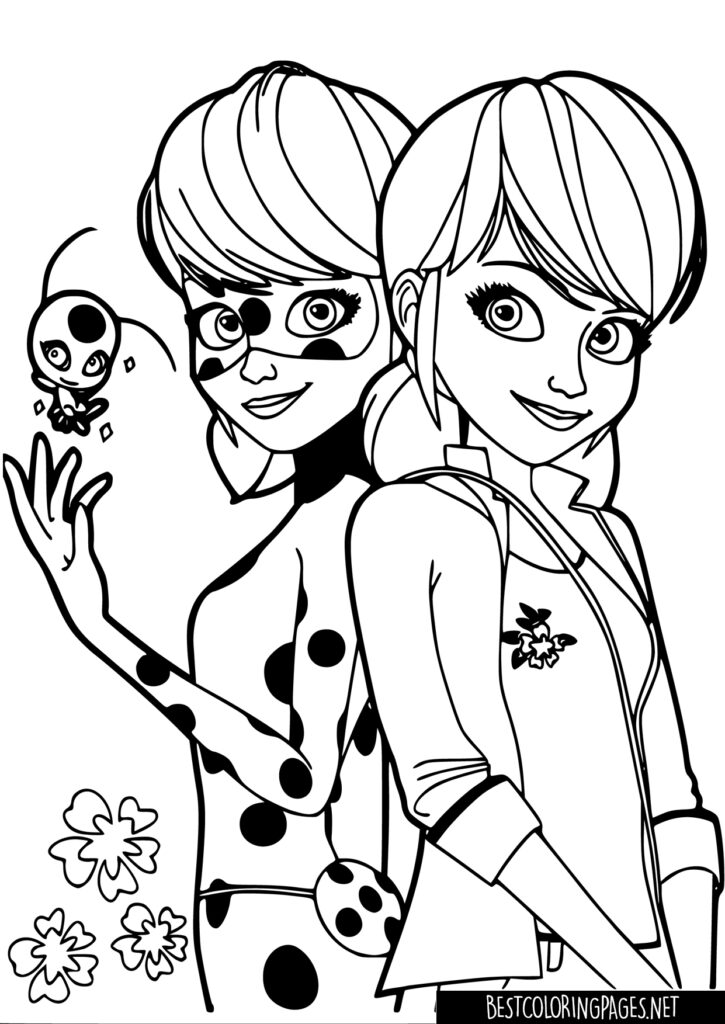 Miraculous ladybug coloring pages