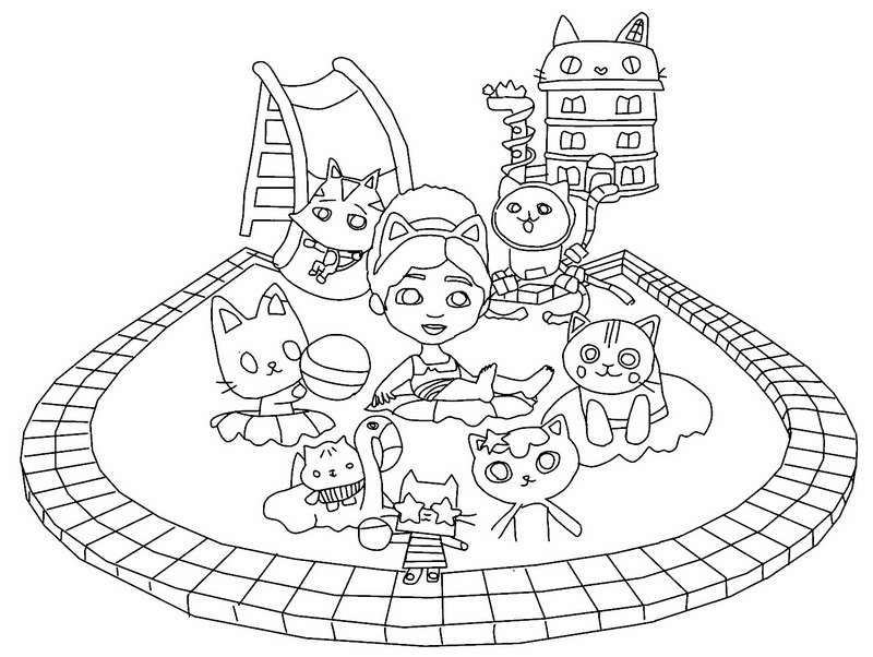 Coloring pages gabbys dollhouse