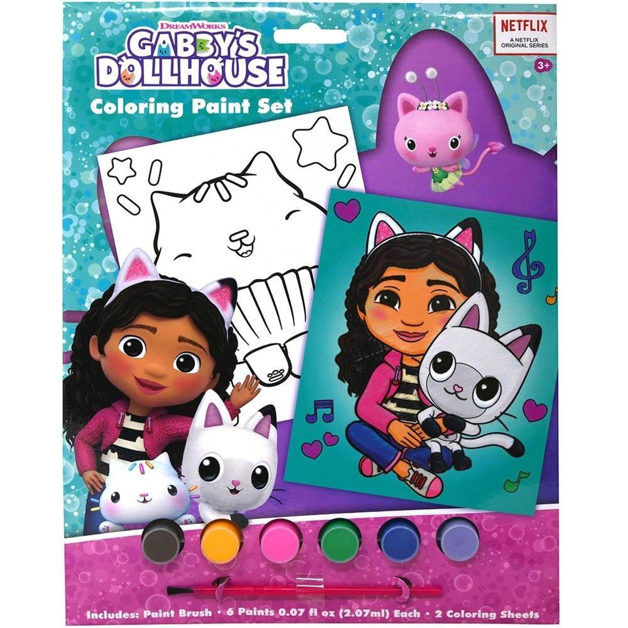 Gabbys dollhouse coloring paint set