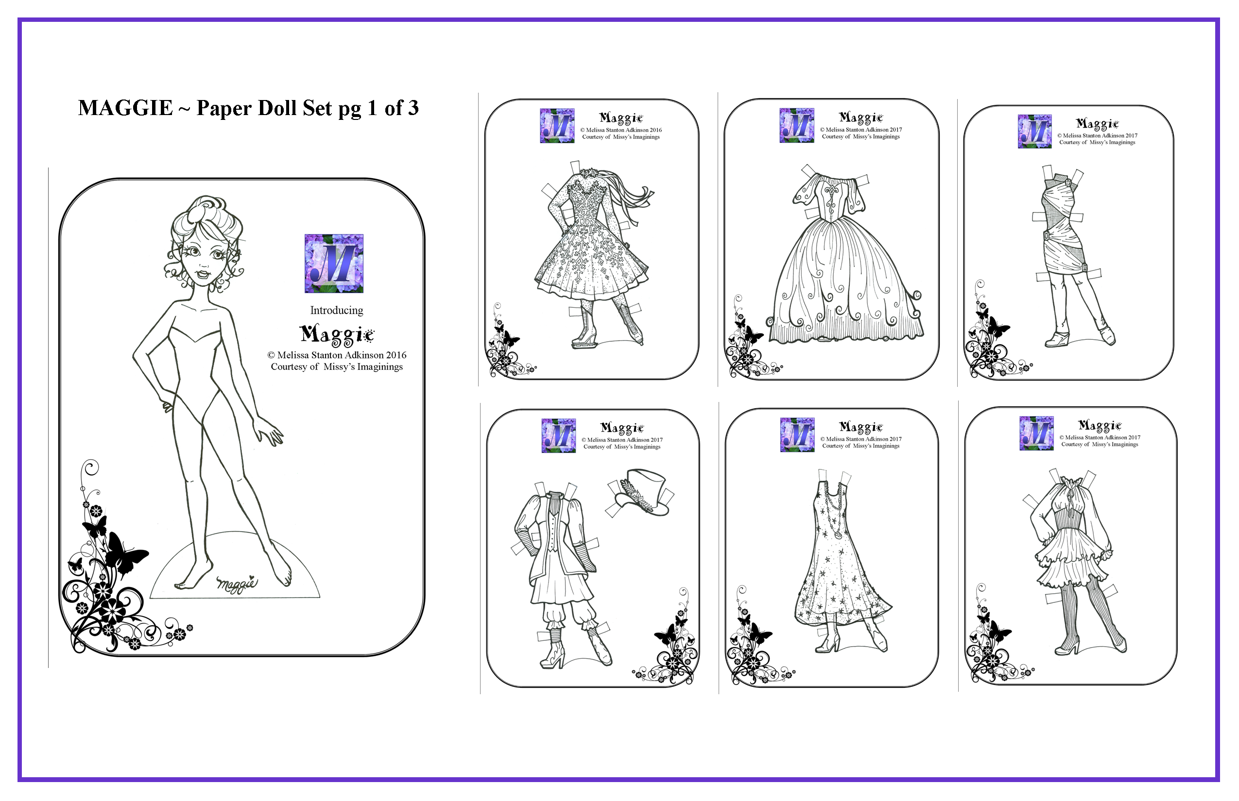 Ready to print â paper doll sets â missys imaginings