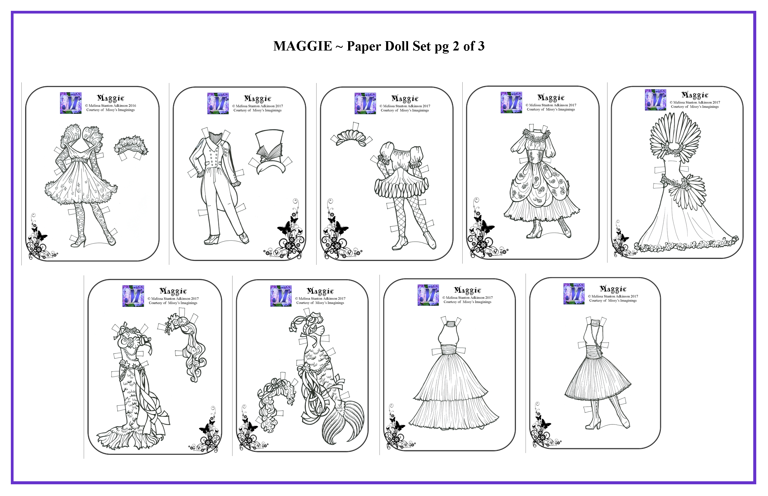 Ready to print â paper doll sets â missys imaginings