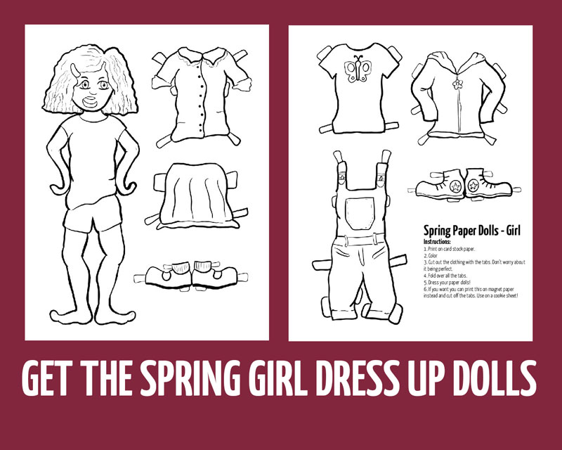 Paper doll templates for spring