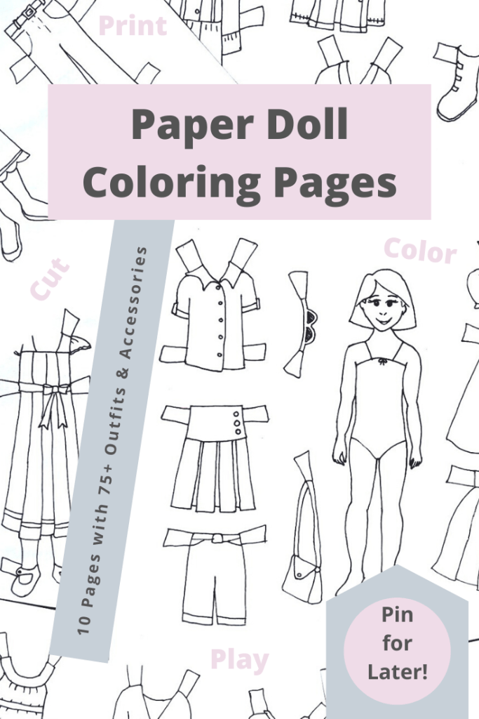 Introducing my new paper doll coloring pages sewing society