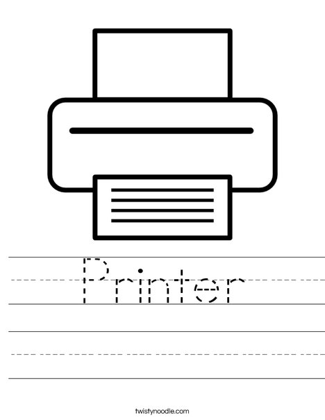 Printer worksheet