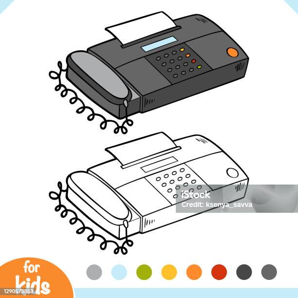 Coloring book for kids printer stock illustration