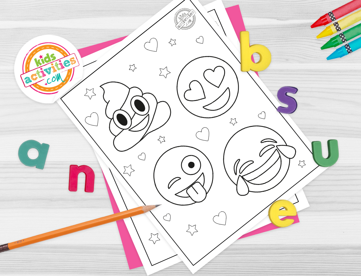 Super cute printable emoji coloring pages kids activities blog