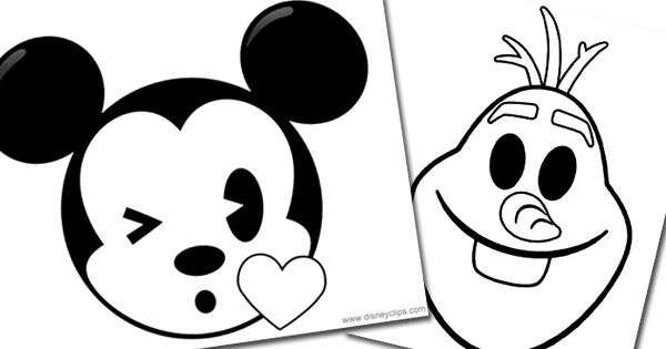 Disney emojis coloring pages