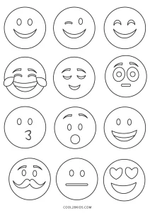 Free printable emoji coloring pages for kids