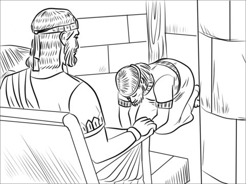 King solomon and adonijah coloring page free printable coloring pages