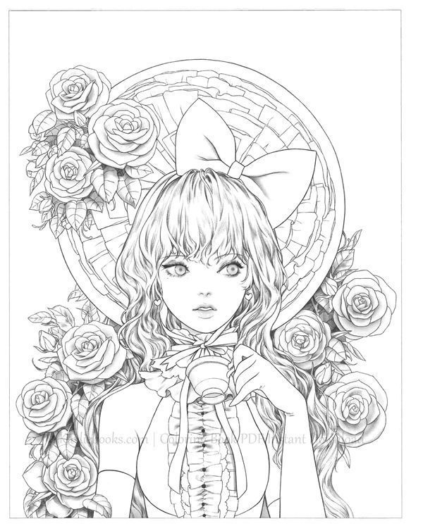 Digital colorg page portrait mystica colorg book download procreate colorg page download pdf manga colorg book cute colorg pages colorg book art