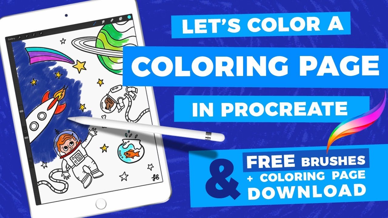 Lets color a coloring page in procreate free coloring page download