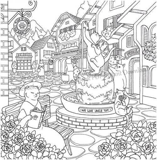 Cat coloring therapy cat coloring book download pdf digital coloring page procreate coloring cat coloring book coloring book download coloring books