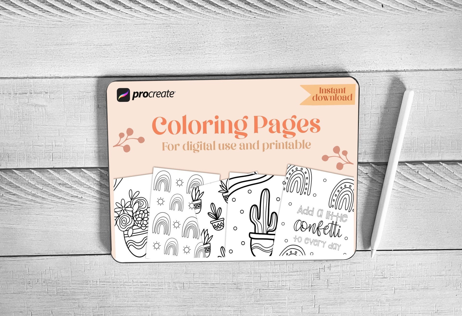 Digital coloring book for procreate â fabi design studio