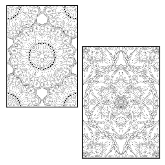 Mandala coloring pages for adults vol procreate version instant download coloring book coloring pages adult coloring book