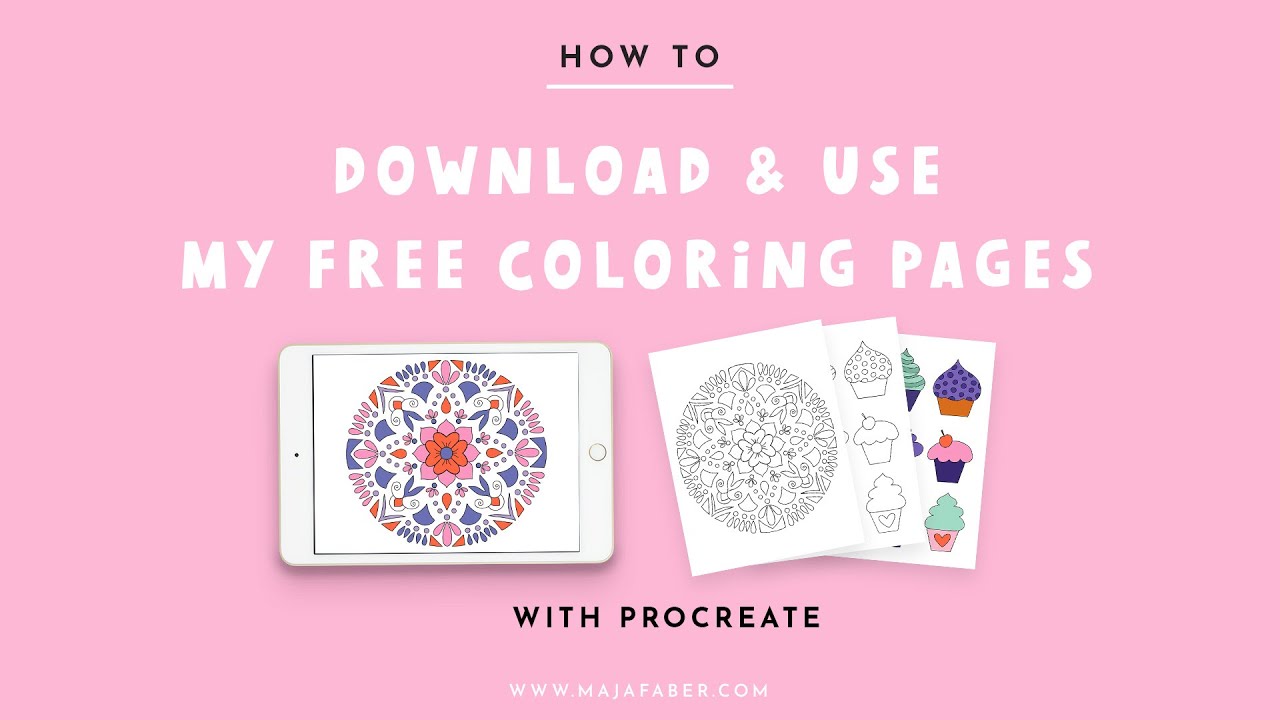 How to use my free coloring pages