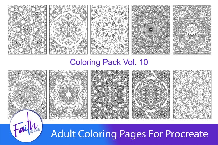 Adult coloring pages for procreate mandala coloring pages