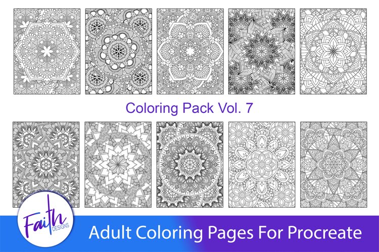 Adult coloring pages for procreate mandala coloring pages