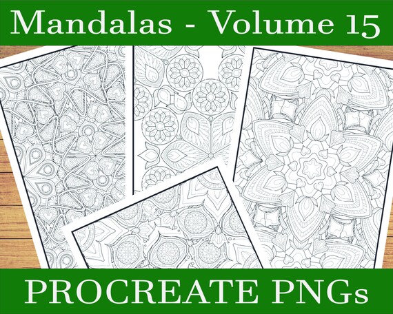 Mandala volume coloring pages for adults procreate