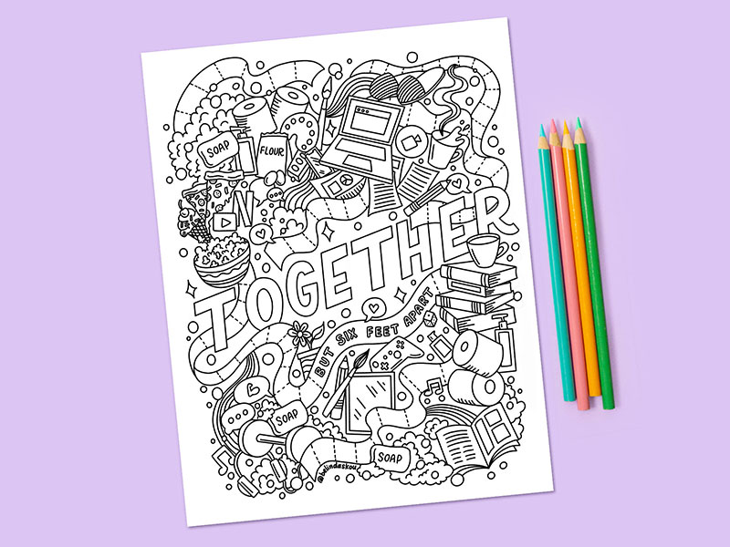 Stay home color a collection of free coloring pages to help you relax design blog