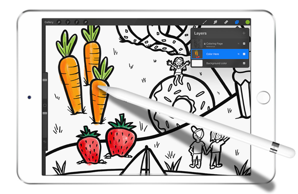 How to color in procreate