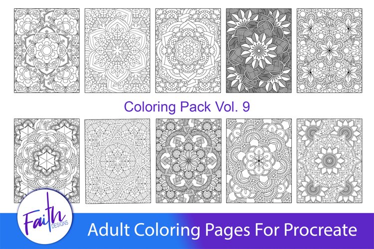 Adult coloring pages for procreate mandala coloring pages