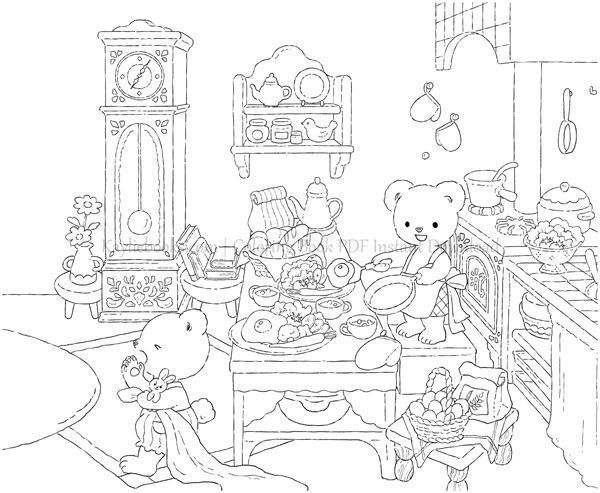 Digital coloring page the bear and the lovely city coloring book nakauchi waka download procreatâ coloring book download coloring books printable coloring book