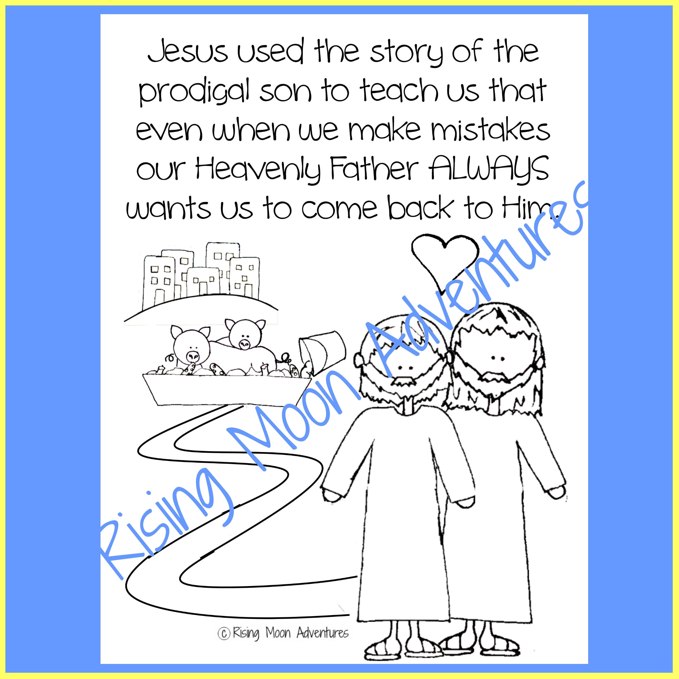 Prodigal son coloring page download