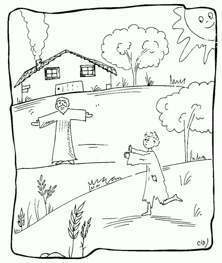 Prodigal son coloring page