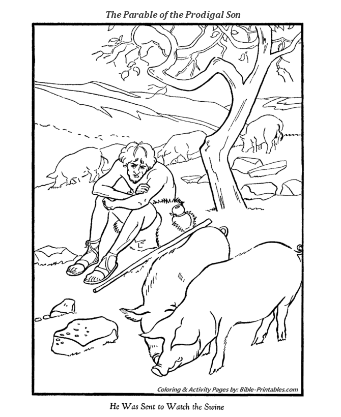 The parable of the prodigal son coloring pages