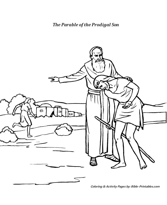 The parable of the prodigal son coloring pages