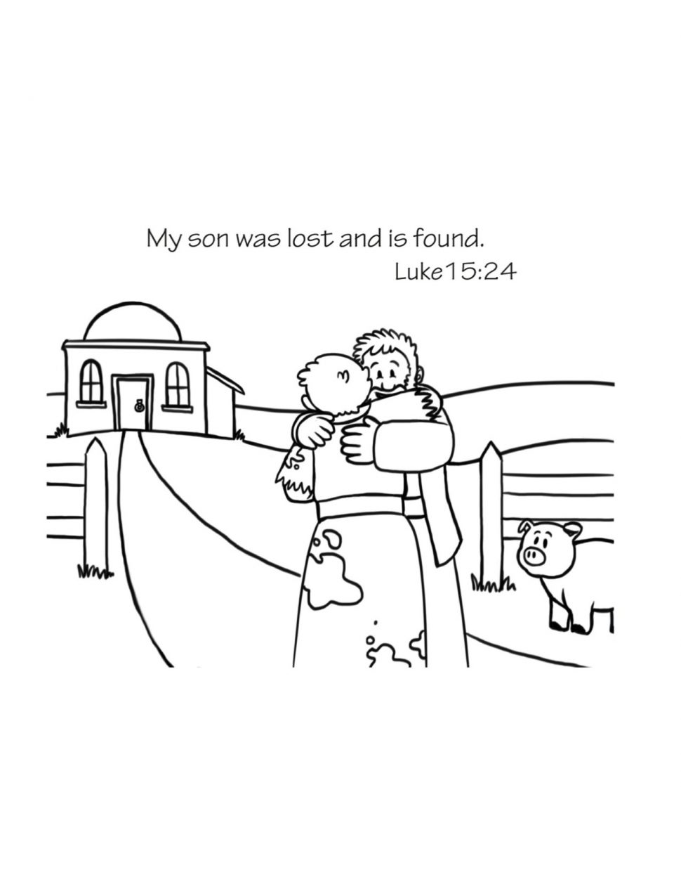 Prodigal son coloring pages