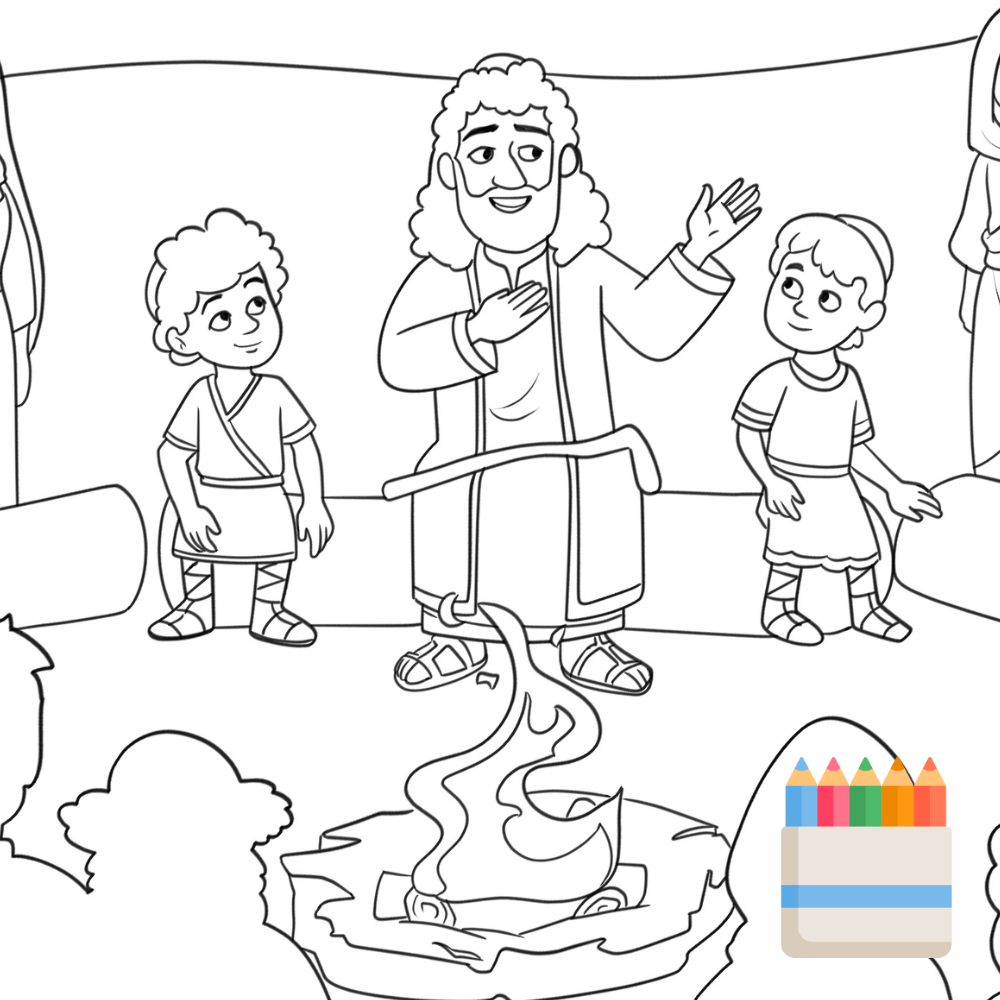 Coloring pages âbrothers and sistersâ â dg bible songs