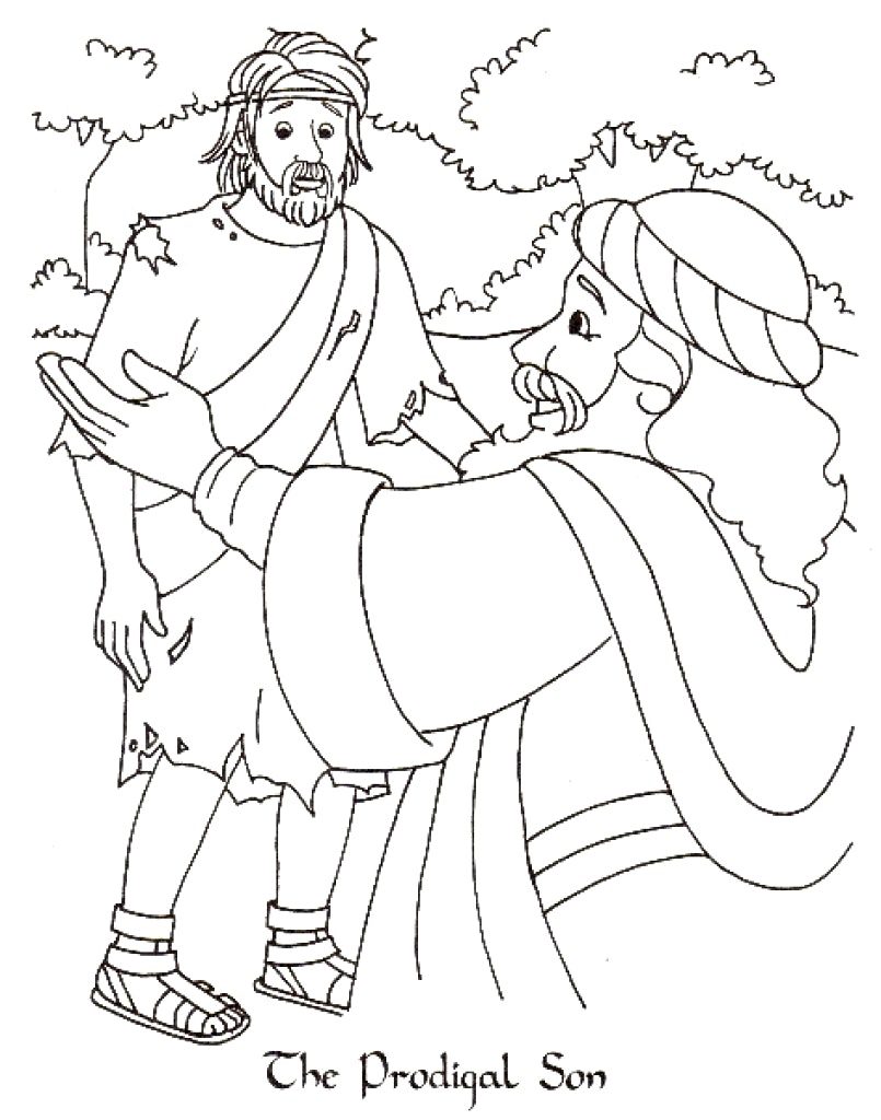 Prodigal son coloring pages