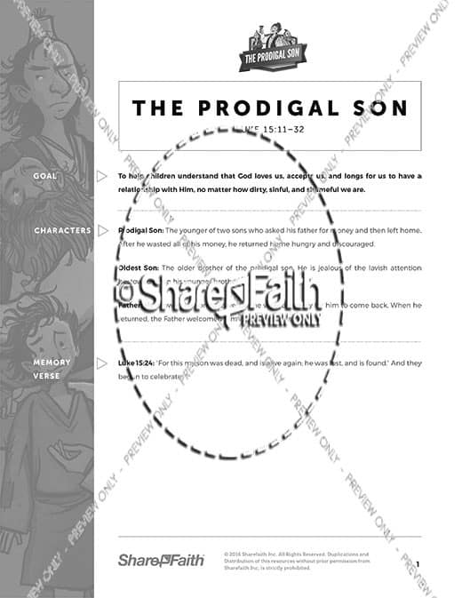 Luke prodigal son sunday school curriculum â