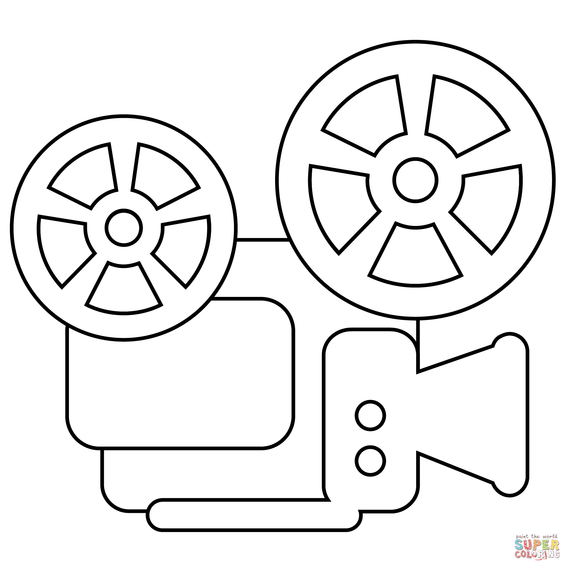 Film projector emoji coloring page free printable coloring pages