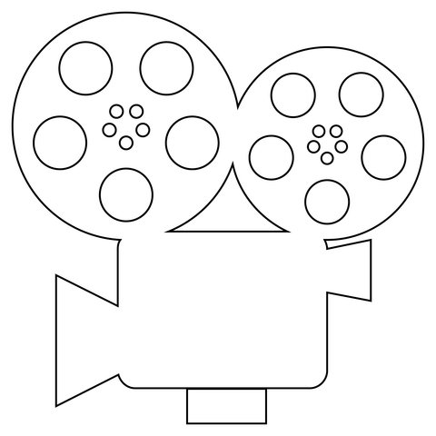 Film projector coloring page free printable coloring pages