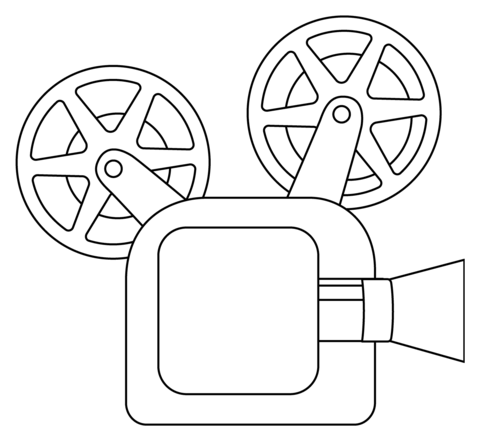 Film projector emoji coloring page free printable coloring pages