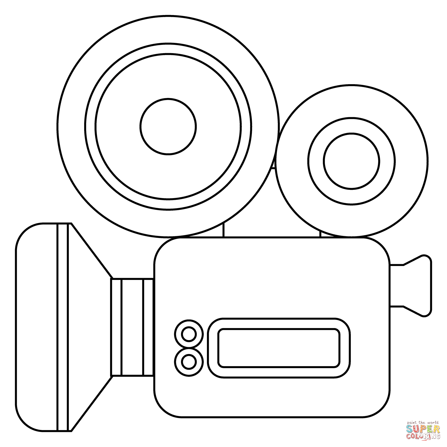 Movie camera emoji coloring page free printable coloring pages