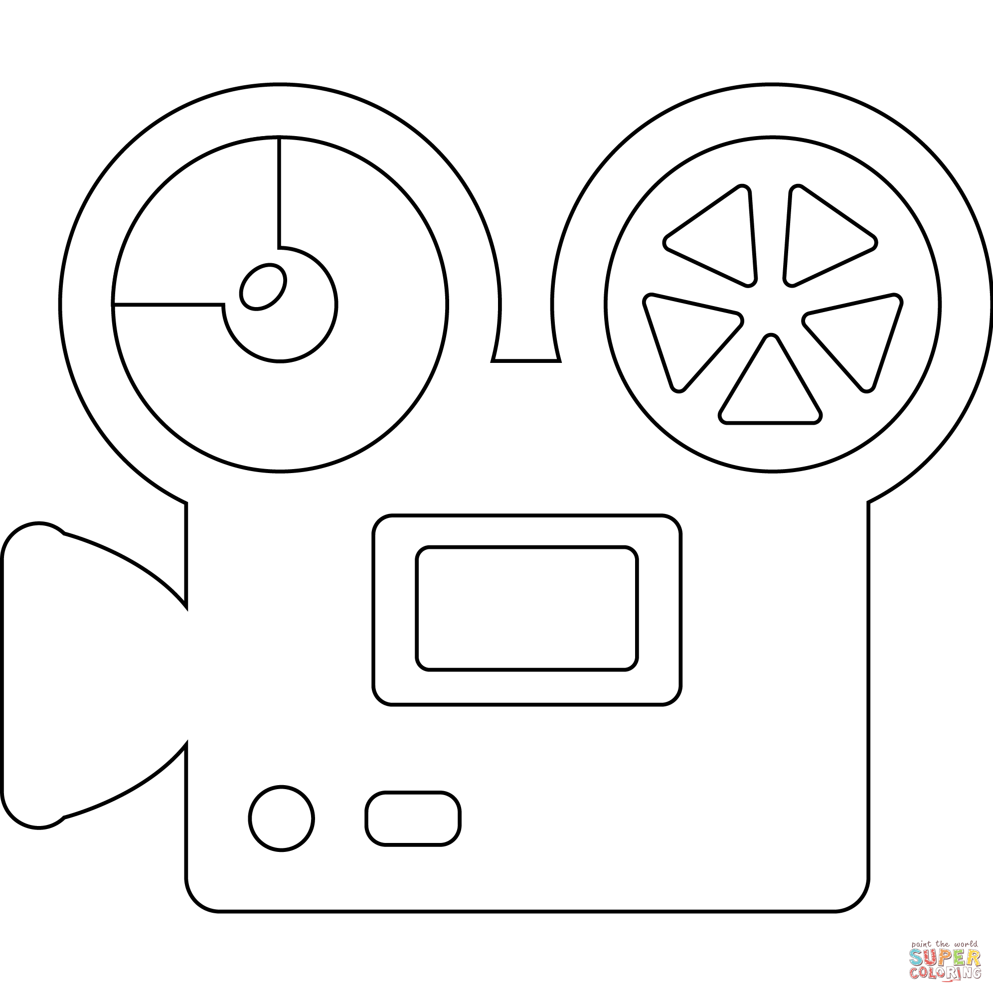 Film projector emoji coloring page free printable coloring pages