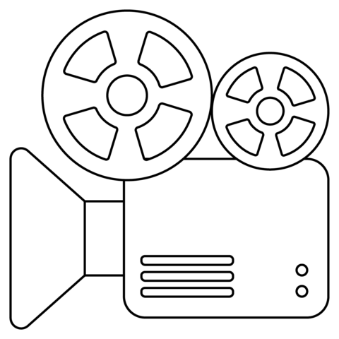 Film projector emoji coloring page free printable coloring pages