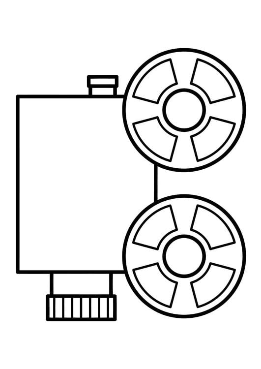 Coloring page film projector