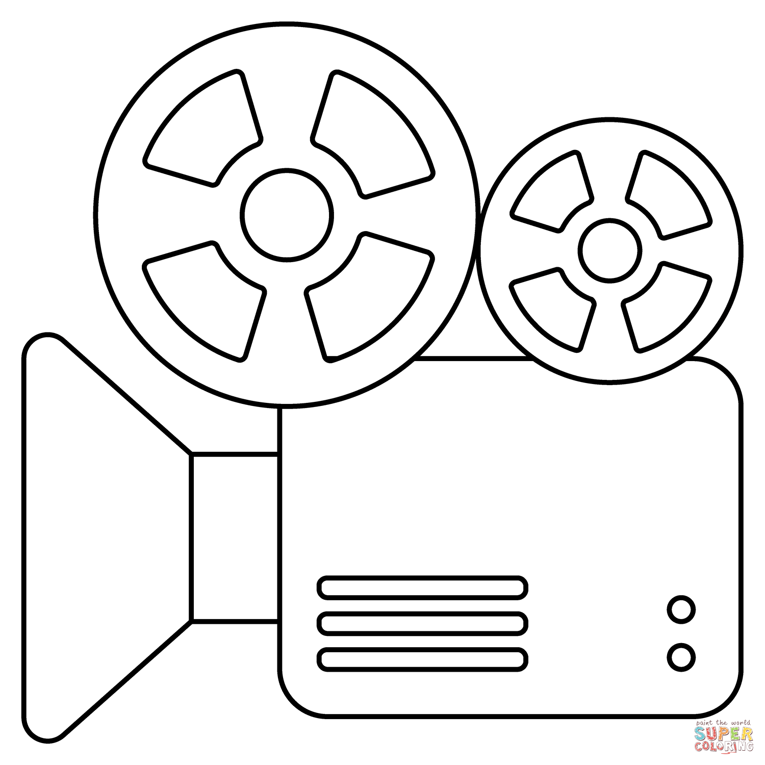 Film projector emoji coloring page free printable coloring pages